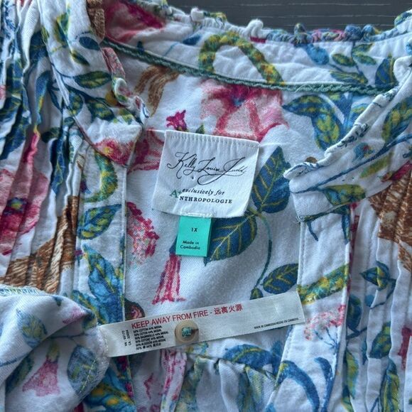 Anthropologie Kelly Louise Judd Whimsical Flannel Sleep Dress Women’s Size 1X - Picture 10 of 15